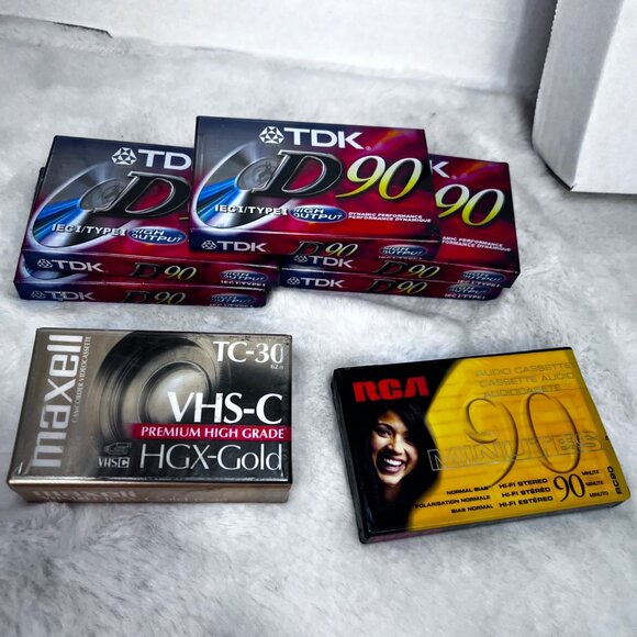 TDK D90 IEC Type II Cassette Tapes & RCA 90-Minute Hi-Fi Stereo Audio Cassette W - Picture 1 of 7